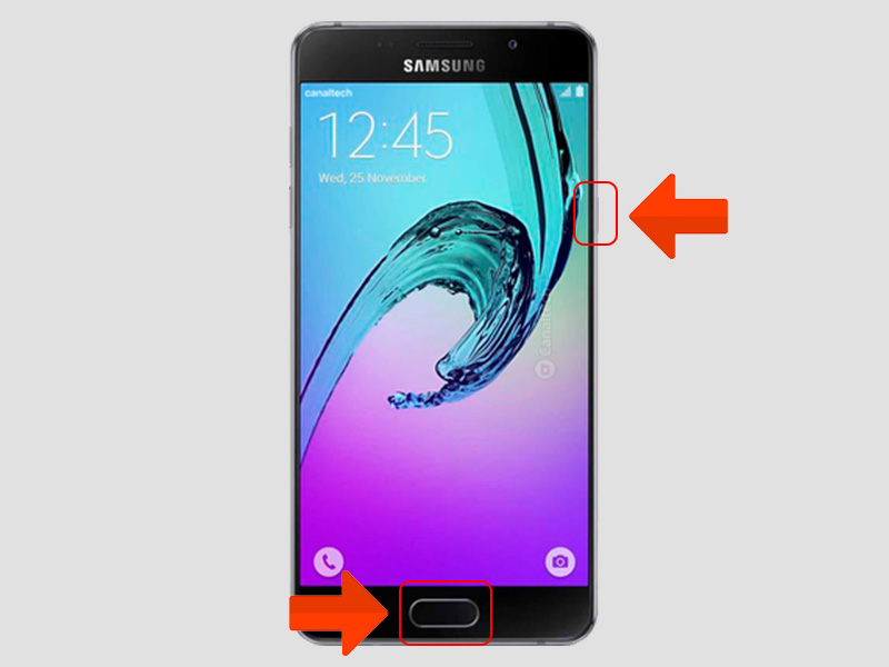 Chụp m&agrave;n h&igrave;nh bằng n&uacute;t nguồn v&agrave; n&uacute;t home 